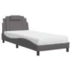 vidaXL Lit "Viana" avec matelas Gris 90x190 cm Similicuir Voir les images du produit 1