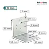 KOTARBAU® Sada 50 uhlových spojok 50 x 50 x 50 mm Korálková Náhľad obrázku produktu 7