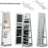 COSTWAY Armoire à bijoux avec LED, armoire à glace avec Voir les images du produit 3