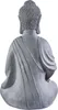 XXXL Großer Buddha 50 cm dunkelgrau Steinoptik Garten Deko Produktbild-Vorschau 2