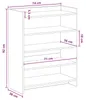vidaXL Schuhschrank Schwarze Eiche 73,5 x 36 x 92 cm Produktbild-Vorschau 5
