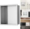 Collage of a stainless steel shower niche and kitchen storage solutions. Podgląd zdjęcia produktu