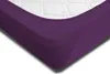 A close-up view of a purple fitted sheet on a mattress. Produktbild-Vorschau