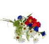 Blumenstrauß aus weißen Gänseblümchen mit Mohn 70 cm Produktbild-Vorschau 1