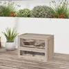 PawHut Hamsterkäfig aus Holz für Zwerghamster Nagerkäfig Produktbild-Vorschau 2