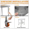 TWOLIIN Edelstahl Arbeitstisch,4 Stück Lenkrollen mit Produktbild-Vorschau 7