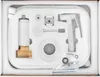 A bidet sprayer set is neatly arranged in a white foam insert within a cardboard box. Anteprima dell’immagine prodotto