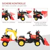 HOMCOM Trettraktor mit Anhänger Tretbagger Traktor mit Produktbild-Vorschau 6