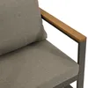 Close-up of an outdoor chair's armrest and cushion. Produktbild-Vorschau