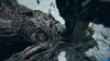 A close-up view of a decaying, organic-looking object, possibly a creature or plant, with a dark, textured surface and visible internal structures. A dark, indistinct object is partially visible in the upper right, possibly a hand or tool. Produktbild-Vorschau