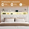 Łóżko tapicerowane INONEFT, 160x200 cm, z podświetleniem Podgląd zdjęcia produktu 4