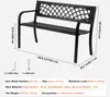 SucceBuy Outdoor Bank 46“ Metall Gartenbank für draußen, Produktbild-Vorschau 7