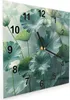 Wanduhr aus Glas mit Motiv Lotusblätter Grün- 30 x 30 cm - Produktbild-Vorschau 2