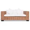 vidaXL Sofa-Set 15-tlg. Natur Rattan -  Sofas Produktbild-Vorschau 5