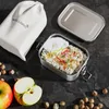 WELLGRO Edelstahl Dosen eckig - 550ml 850ml 1400ml 2400ml Produktbild-Vorschau 6