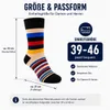 Bunte Streifensocken Uni – Modische Freizeitsocken mit Produktbild-Vorschau 7