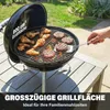 Outsunny Holzkohlegrill BBQ Smoker mit Deckel Griff Produktbild-Vorschau 7