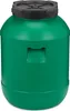 A green plastic barrel with a black lid, shown from a slightly angled front view against a white background. Produktbild-Vorschau