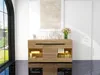 okwish LED Sideboard Schrank mit 3 Türen 3 Schubladen Produktbild-Vorschau 5