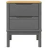 vidaXL Comodino grigio 45x39x57 cm in legno di pino Anteprima dell’immagine prodotto 5