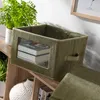 CALICOSY -  Aufbewahrungsbox aus Kordstoff in Khaki mit Produktbild-Vorschau 4