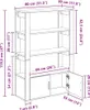 vidaXL, aparador  con aspecto de roble, 30 x 80 x 119,5 cm, Vista previa de la imagen del producto 8