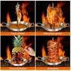 Vertikaler Grillspieß Edelstahl 30cm Shawarma Grillhalter Produktbild-Vorschau 5