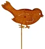 Rost Gartenstecker Vogel 27 cm hoch Edelrost Gartendeko Produktbild-Vorschau 1