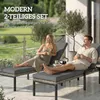 Zestaw 2 leżaków ogrodowych Outsunny z polirattanu z Podgląd zdjęcia produktu 7