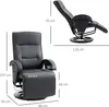 HOMCOM Poltrona relax girevole con funzione reclinabile e Anteprima dell’immagine prodotto 3