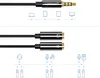 Product image showing an audio splitter cable with diagrams illustrating its use. Anteprima dell’immagine prodotto