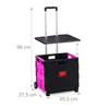Relaxdays Einkaufstrolley klappbar, bis 35 kg, 50 l Kiste, Produktbild-Vorschau 4
