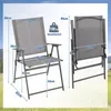 COSTWAY 2er Set Gartenstühle, Hochlehner Klappstühle mit Produktbild-Vorschau 7