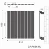 SONNI Flach Heizkörper Seitenanschluss 630x616mm Anthrazit Produktbild-Vorschau 7