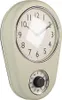 A cream-colored wall clock with a built-in timer. Anteprima dell’immagine prodotto