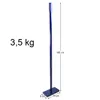 A blue concrete tamper with dimensions and weight indicated. Produktbild-Vorschau