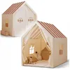 Kinder Spielhaus Beige 130 x 120 x 100 cm Spielzelt mit Produktbild-Vorschau 1