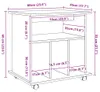 vidaXL Mobilný podstavec Artisan dub 60x45x60 cm materiál Náhľad obrázku produktu 6