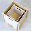 Zusammensteckbare Holzbox 32 cm Weiß Aufbewahrungsbox passend für Kallax und Expedit 4 Stück Produktbild-Vorschau