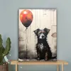 MuchoWow® - Leinwandbilder - Graffiti - Hund - Luftballon - Produktbild-Vorschau 4