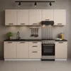 ULWEHOME | Küchenzeile 220 cm Beige, Küchenmöbel-Set Produktbild-Vorschau 2