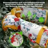 Close-up of hands wearing floral gardening gloves, with green arrows indicating airflow and a circular inset showing a magnified view of the glove pattern. Produktbild-Vorschau