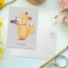 Mr. & Mrs. Panda Postkarte Fotograf Herz - Grau Pastell - Produktbild-Vorschau 3