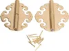 Antike Türbänder Messing, 6x5.6cm, goldene Scharniere für Produktbild-Vorschau 3