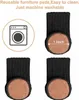 Collage of chair leg protectors, with one showing a measurement and another a washing machine icon. Produktbild-Vorschau