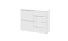 A white, modern dresser or sideboard against a white background. Produktbild-Vorschau
