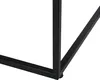 A close-up view of the black metal frame of a table, showing the legs and corner joints. Voir les images du produit