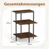 COSTWAY Beistelltisch, 3-stöckiger Sofatisch mit offenen Produktbild-Vorschau 3