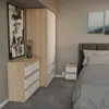 MRBLS_HOME - Nachttisch Eiche Sonoma / Weiß Glanz - Produktbild-Vorschau 10