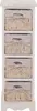 Komoda z półką i 4 szufladami 74x25x28cm, styl shabby, Podgląd zdjęcia produktu 4